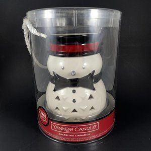 YANKEE CANDLE 2017 Jack Frost Ceramic Snowman 4 Candle Vented Tea Candle Holder